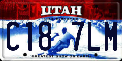 UT license plate C187LM
