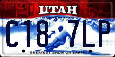 UT license plate C187LP