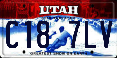 UT license plate C187LV