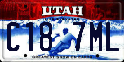 UT license plate C187ML
