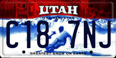 UT license plate C187NJ
