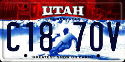 UT license plate C187OV