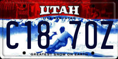 UT license plate C187OZ