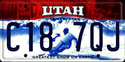 UT license plate C187QJ