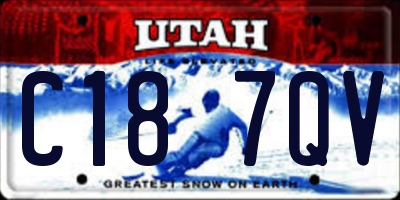 UT license plate C187QV