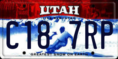 UT license plate C187RP