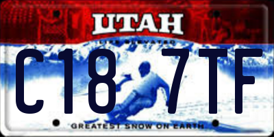 UT license plate C187TF