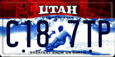 UT license plate C187TP