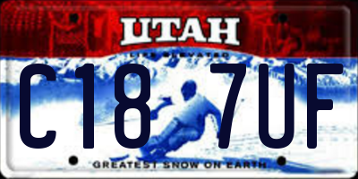 UT license plate C187UF