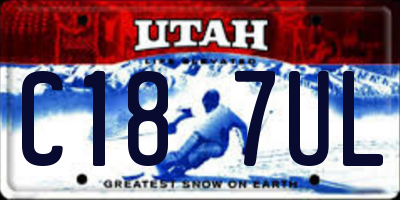UT license plate C187UL