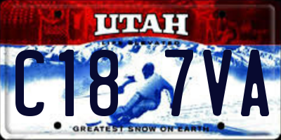 UT license plate C187VA