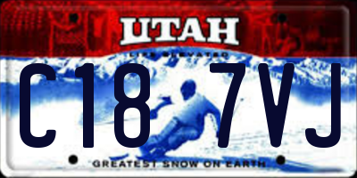 UT license plate C187VJ