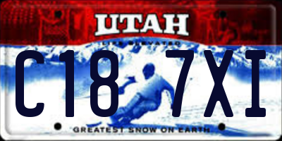 UT license plate C187XI