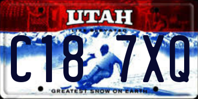 UT license plate C187XQ