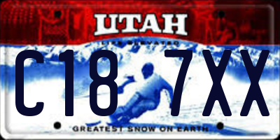 UT license plate C187XX