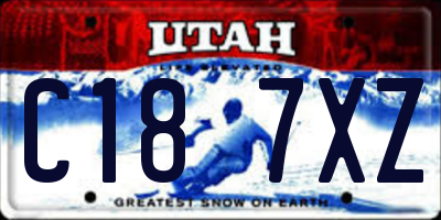 UT license plate C187XZ