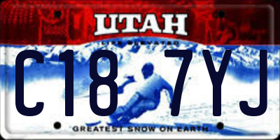 UT license plate C187YJ