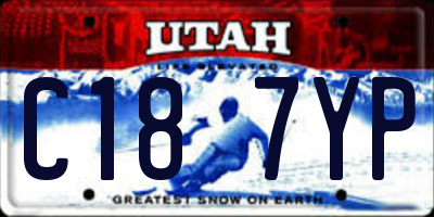 UT license plate C187YP