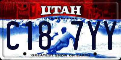 UT license plate C187YY