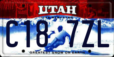 UT license plate C187ZL