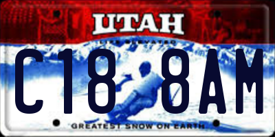 UT license plate C188AM