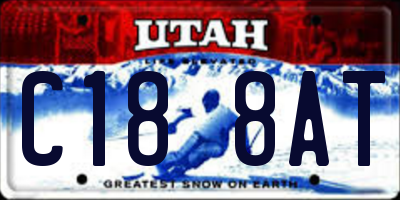 UT license plate C188AT