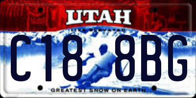 UT license plate C188BG
