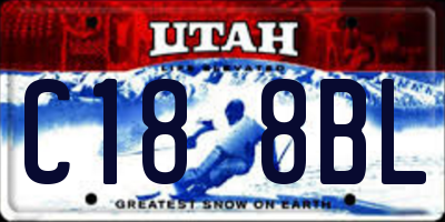 UT license plate C188BL