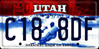 UT license plate C188DF