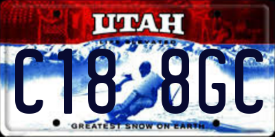 UT license plate C188GC