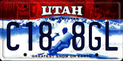 UT license plate C188GL