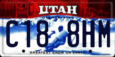UT license plate C188HM
