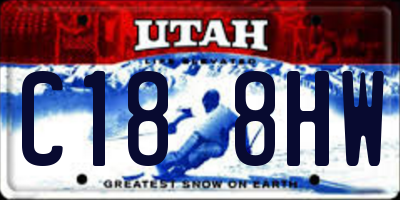 UT license plate C188HW