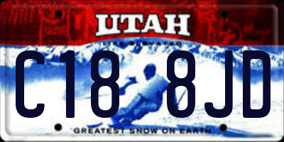 UT license plate C188JD