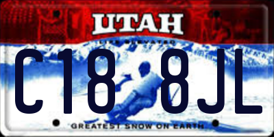 UT license plate C188JL