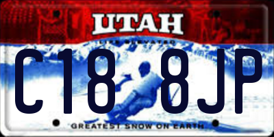UT license plate C188JP