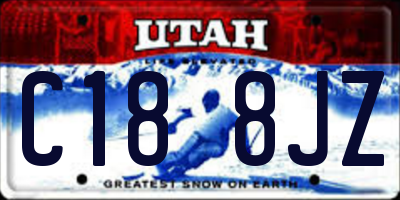 UT license plate C188JZ