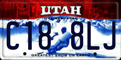 UT license plate C188LJ