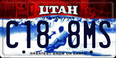 UT license plate C188MS