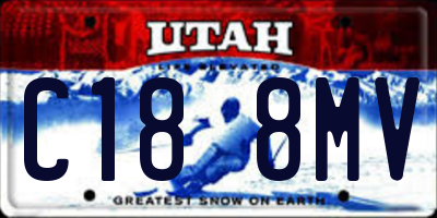 UT license plate C188MV