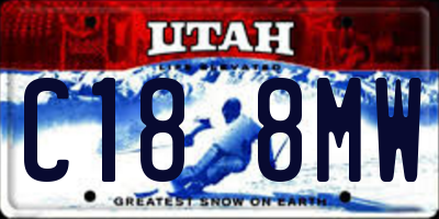 UT license plate C188MW