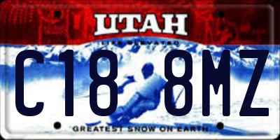 UT license plate C188MZ