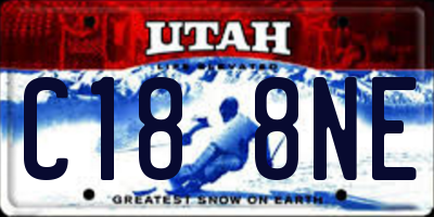 UT license plate C188NE