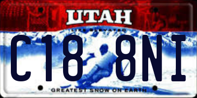UT license plate C188NI