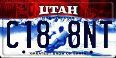 UT license plate C188NT