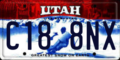 UT license plate C188NX