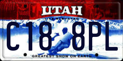 UT license plate C188PL