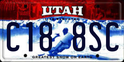 UT license plate C188SC