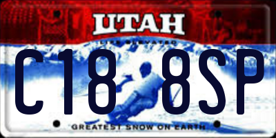 UT license plate C188SP