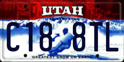 UT license plate C188TL